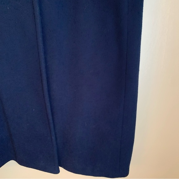 Vtg Forecaster of Boston Double Breasted Navy Wool Coat W12 Lined Matching Scarf - Picture 4 of 12